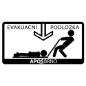 Reflexní štítek evakuace bílý