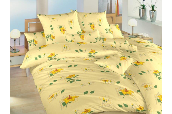 bavlněné povlečení - Ibišek žlutý