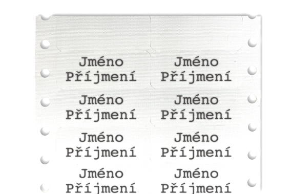 Role se štítky 2×41×17 mm