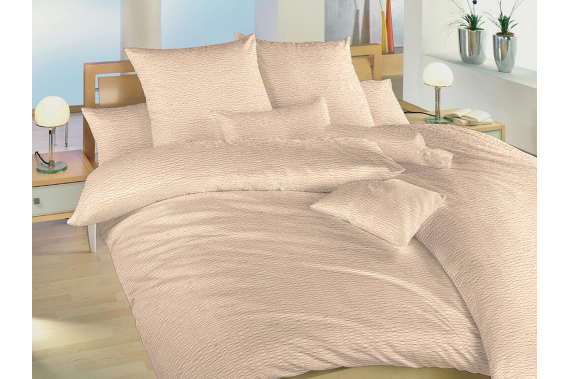 Krepové povlečení - UNI lite béžová