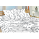 Bavlněné povlečení - vlny tmavěšedé na bílém