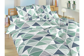 Bavlněné povlečení - Pyramidy mentolové