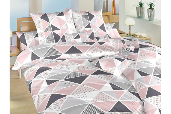 Bavlněné povlečení - Pyramidy pudrové