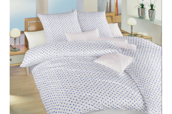 Krepové povlečení - Malé růže modré