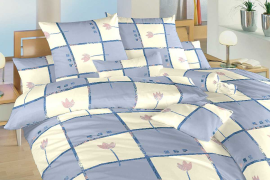 Bavlněné povlečení - Tulipán světle modrý