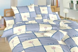 Bavlněné povlečení - Tulipán světle modrý