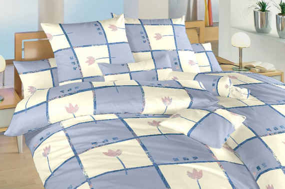 Bavlněné povlečení - Tulipán světle modrý