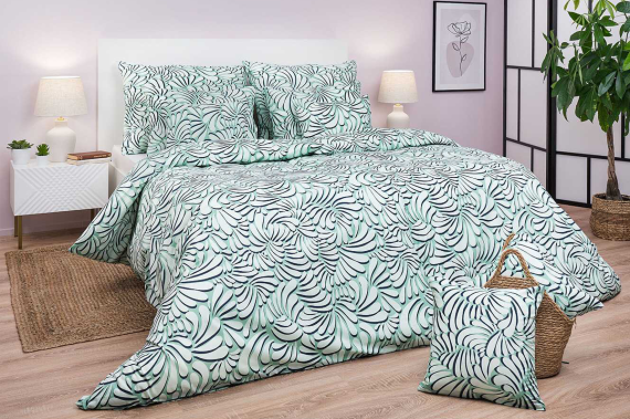 Bavlněné povlečení - Iluze mentol