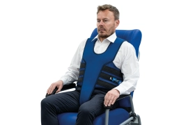 MC - Vesta na křeslo, fixace v rozkroku na přezky