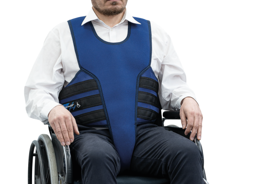 MC - Vesta s uchycením v rozkroku na přezky