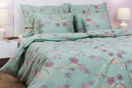 Krepové povlečení - Klaudie zelená