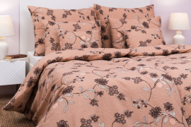 Krepové povlečení - Klaudie světle hnědá